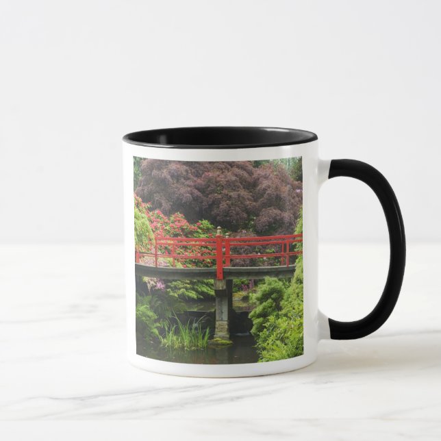 Mug Pont Heart avec des rhododendrons en fleurs, (Droite)