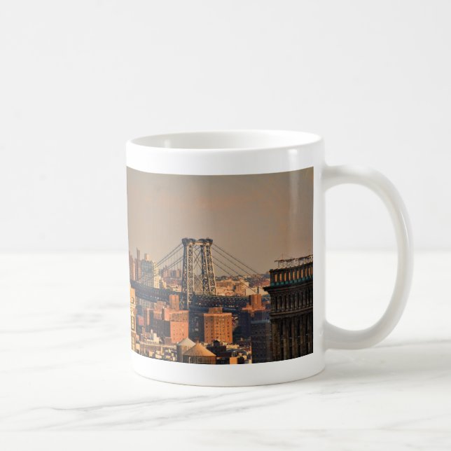 Mug Pont NYC de Williamsburg un jour nuageux (Droite)