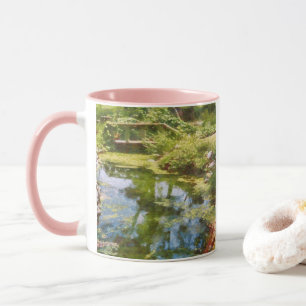 Mug Pont Rustique En Bois Au-Dessus D'Un Impressionnis