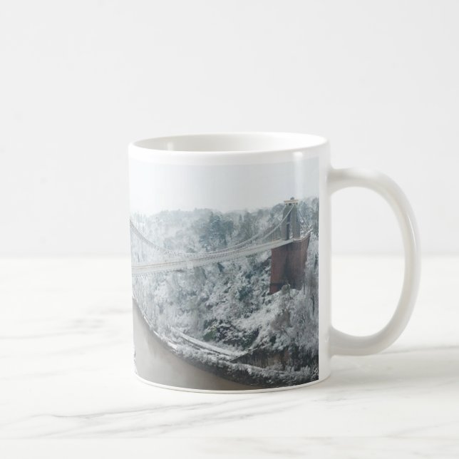Mug Pont suspendu de Bristol Clifton en hiver (Droite)