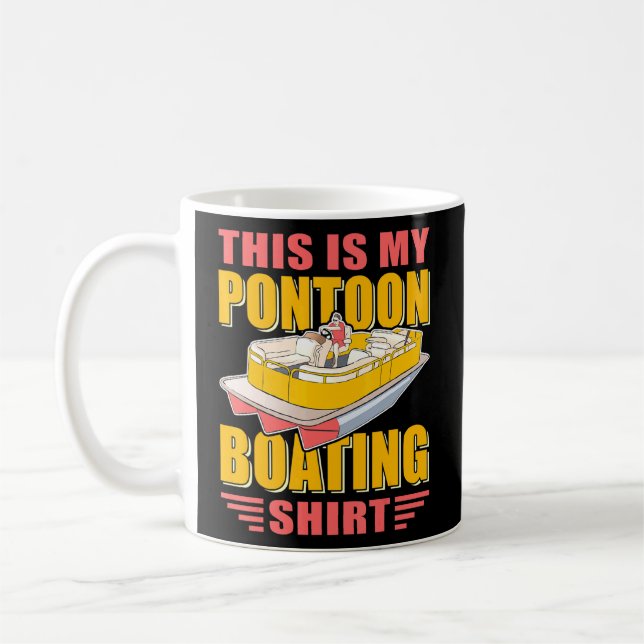 Mug Pontoon Bateau Capitaine Pontooning Pont nautique  (Gauche)