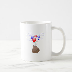 Mug Poo Emoji Voler Avec Ballons
