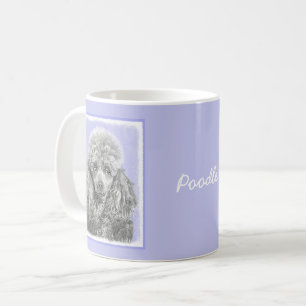 Mug Poodé Jouet miniature Argent gris bleu Chien Art