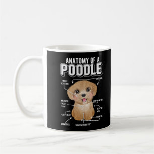 Mug Poodle Anatomie drôle chien