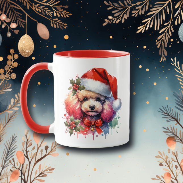 Mug Poodle aquarelle personnalisé doux (Créateur téléchargé)