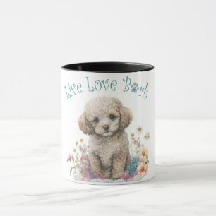 Mug Poodle Chien Maman Floral