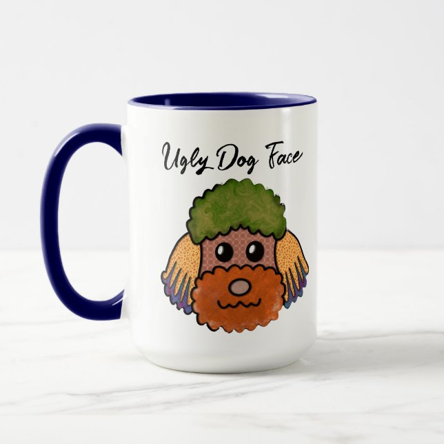 Mug Poodle chien moche visage muet (Gauche)