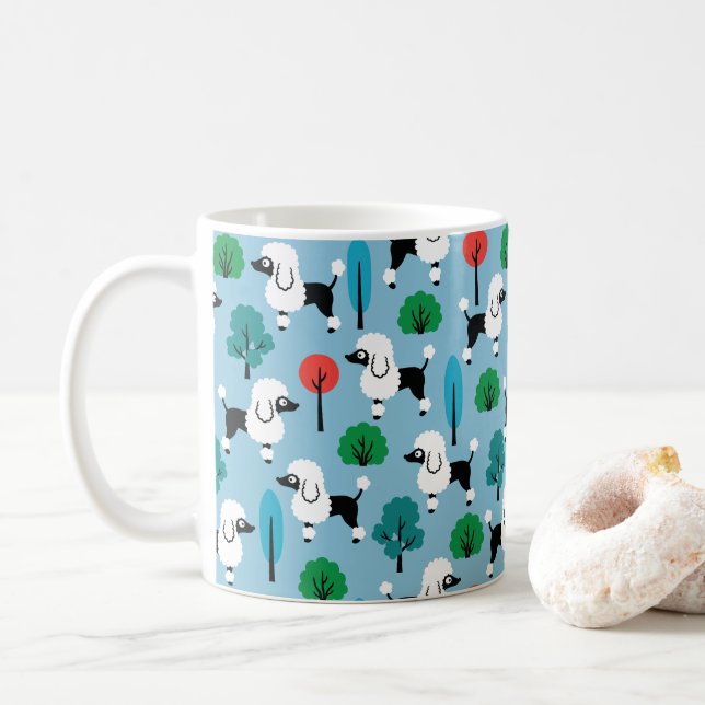 Mug Poodle dans le parc (Avec donut)