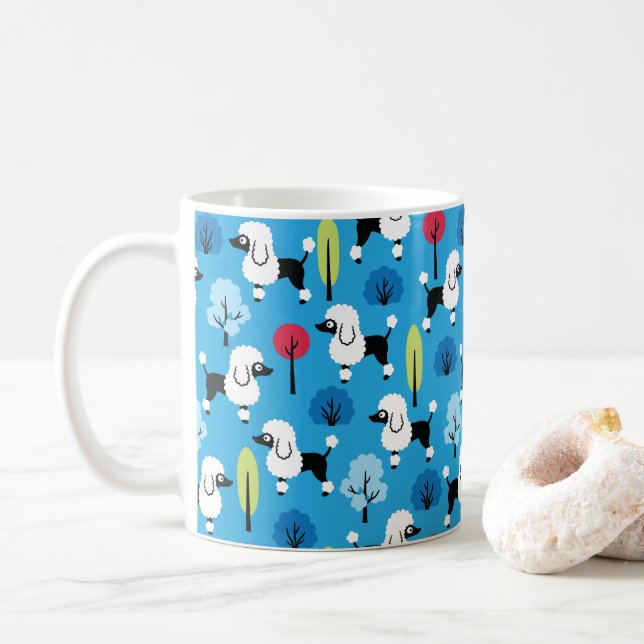 Mug Poodle dans le parc (Avec donut)