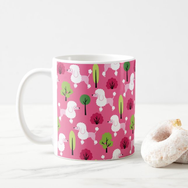 Mug Poodle dans le parc (Avec donut)