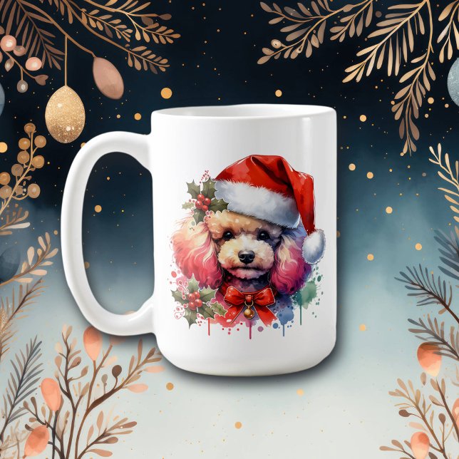 Mug Poodle d'aquarelle doux personnalisé (Créateur téléchargé)