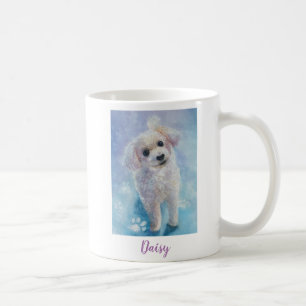 Mug Poodle de jouet personnalisé Aquarelle de chien