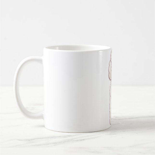 Mug Poodle Delft � mignon Animal Art (Gauche)