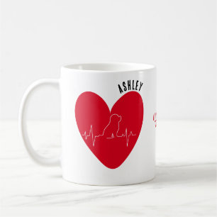 Mug Poodle est Cool de battement de coeur Minimal Chie