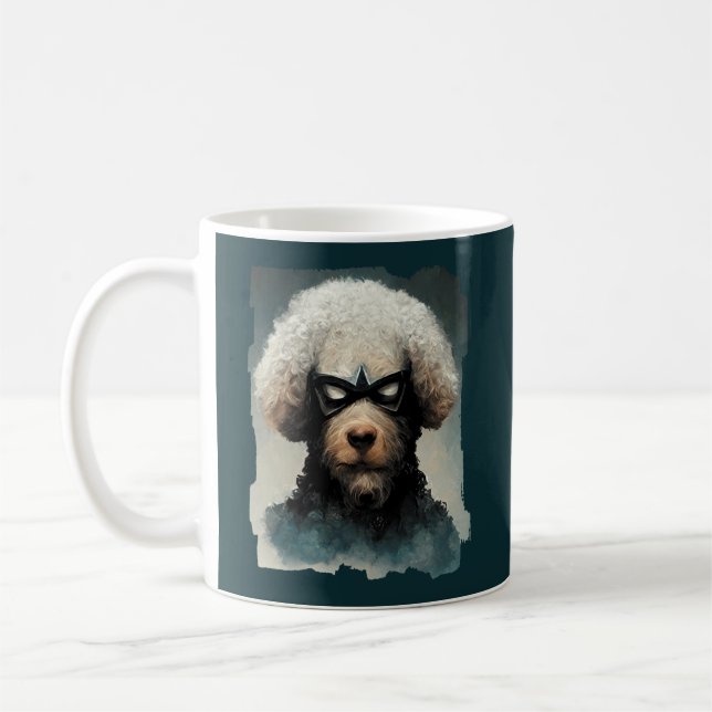Mug Poodle habillé Comme Chien Superhero (Gauche)