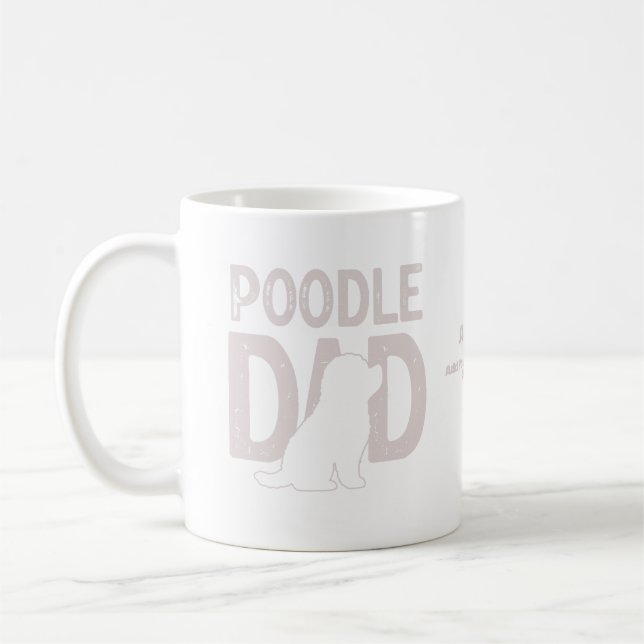 Mug Poodle Papa Chien Papa Cadeau (Gauche)