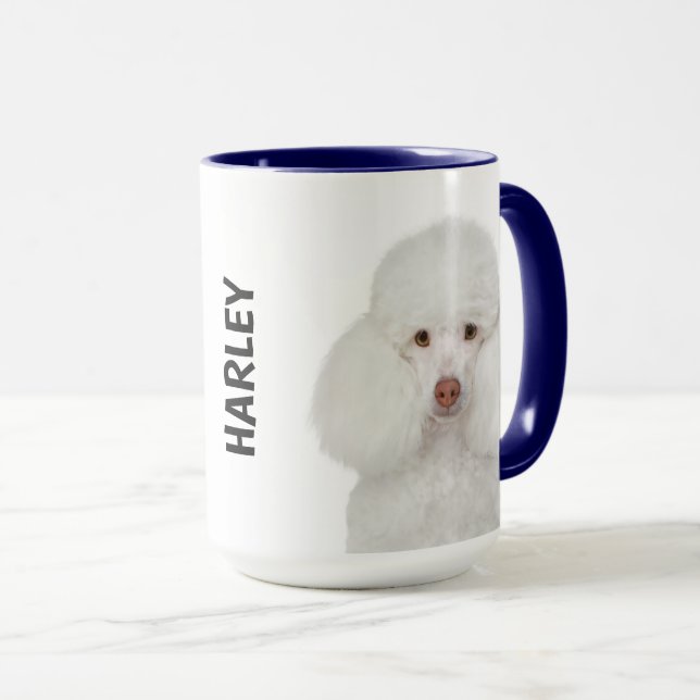 Mug Poodle personnalisé (Devant droit)