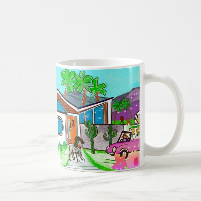 Mug Poodle Pups Café Cups - Palm Springs (Droite)