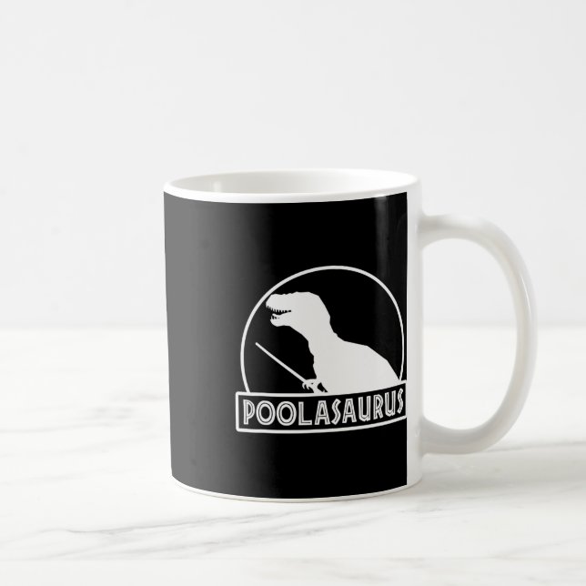 Mug Poolasaurus Billiard Player Dinosaur Snooker Eight (Droite)