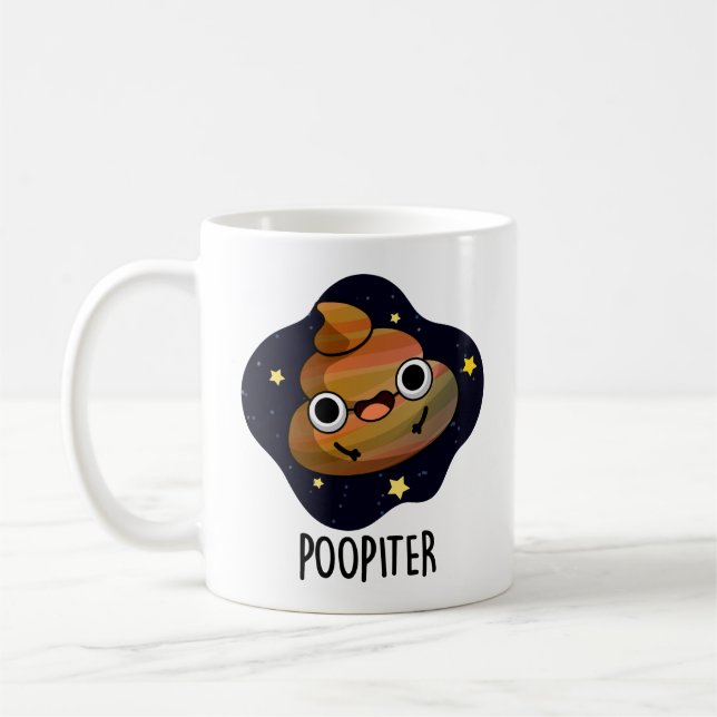 Mug Poopiter Funny Planet Jupiter Pun (Gauche)