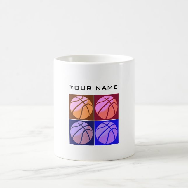 Mug Pop Art Basketball Votre nom (Centre)