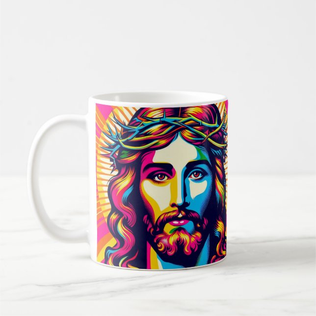 Mug Pop art coloré Jésus mug! (Gauche)