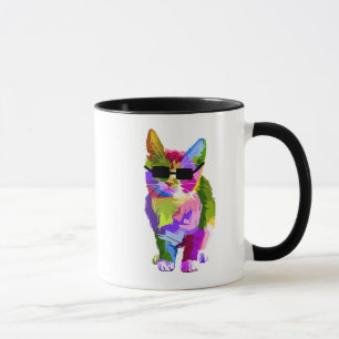 Mug Pop Art cool chat kitty art