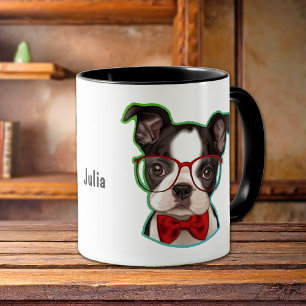 Mug Pop Art Hipster Boston Terrier Dog