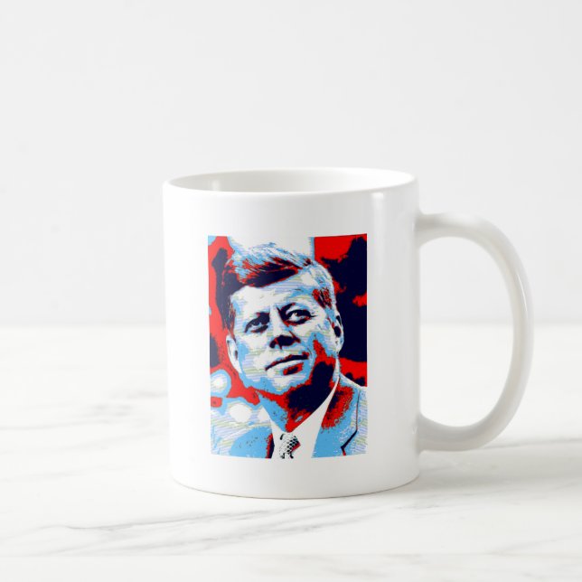 Mug Pop Art JFK John F. Kennedy Red Blue (Droite)