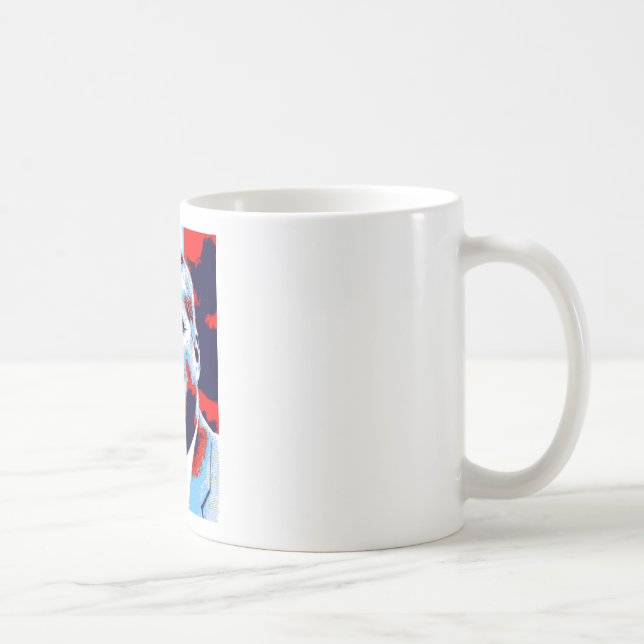 Mug Pop Art JFK John F. Kennedy Red Blue (Droite)