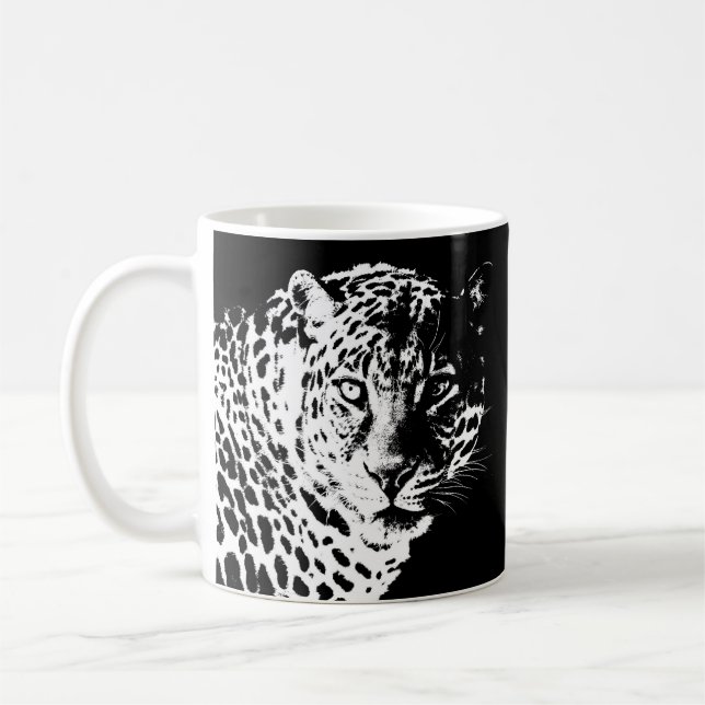 Mug Pop Art Moderne Animaux Modèles Leopard (Gauche)