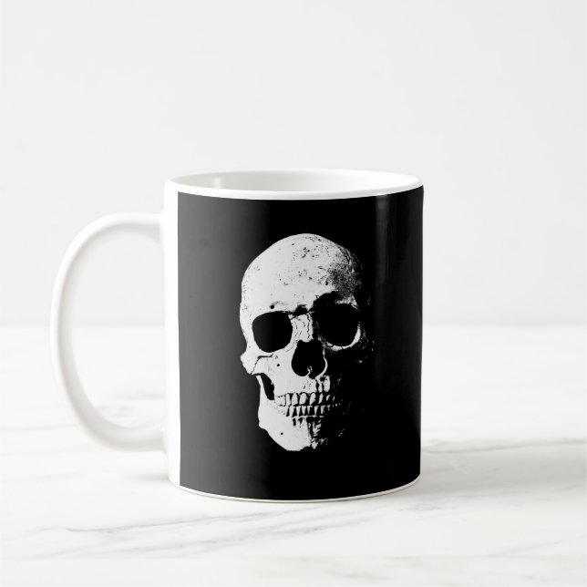 Mug Pop Art noir et blanc personnalisé Halloween Party (Gauche)
