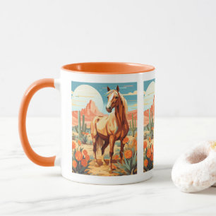 Mug Pop Art Palomino Desert Horse
