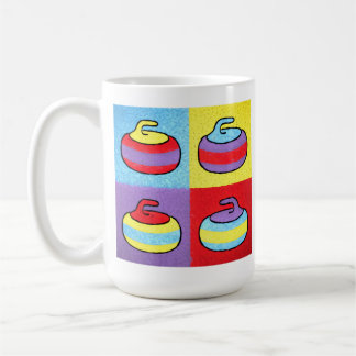 Mug Pop Art Rocks Curling Design