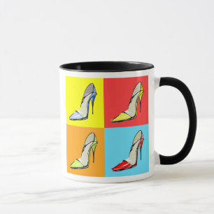 Mug Pop Art Stilettos Café Mug, Thème Mode