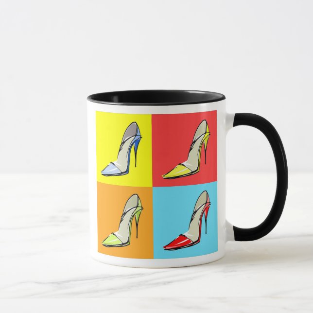 Mug Pop Art Stilettos Café Mug, Thème Mode (Droite)
