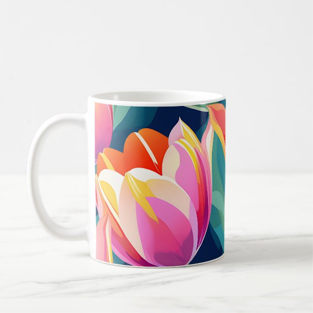 Mug Pop Art Tulip Vibrant et énergique (Gauche)
