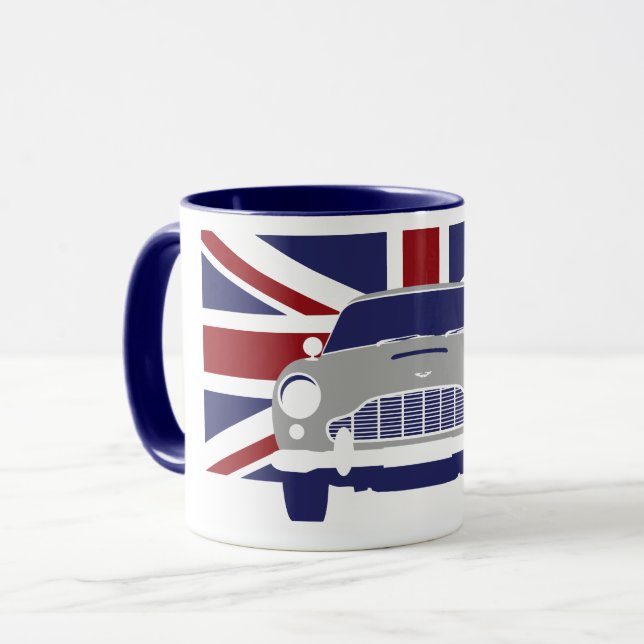 MUG POP ART UNION JACK DB5 CAR AUTO (Devant gauche)