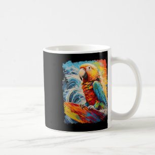 Mug Pop Art Vintage Oiseau de compagnie Perroquet Surf