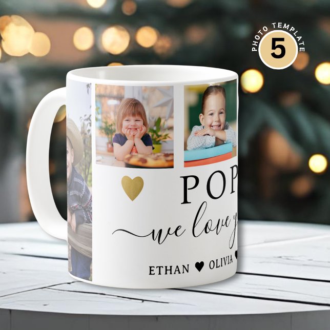 Mug POP Nous vous aimons petits-enfants 5 Collage phot (Créateur téléchargé)
