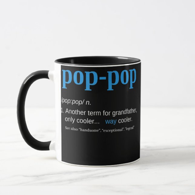 Mug Pop pop Définition Grandpa Fête des pères  (Gauche)