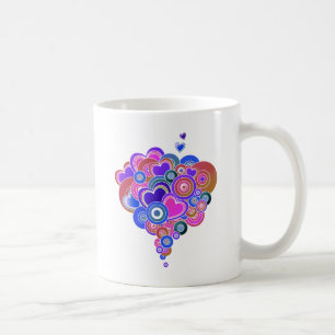 Mug PopArt Coeurs violets