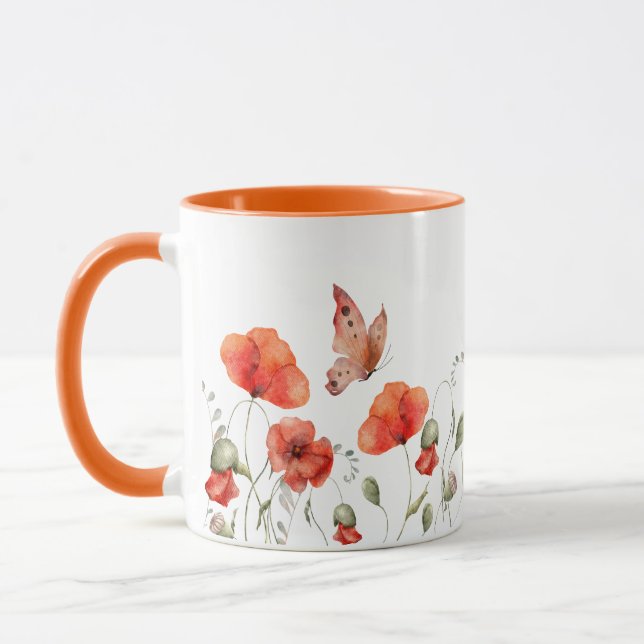 Mug Poppies du jardin (Gauche)