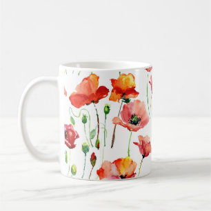 Mug Poppy Blossom : Simple Arrière - plan sans couture