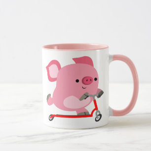 Mug Porc mignon de bande dessinée de