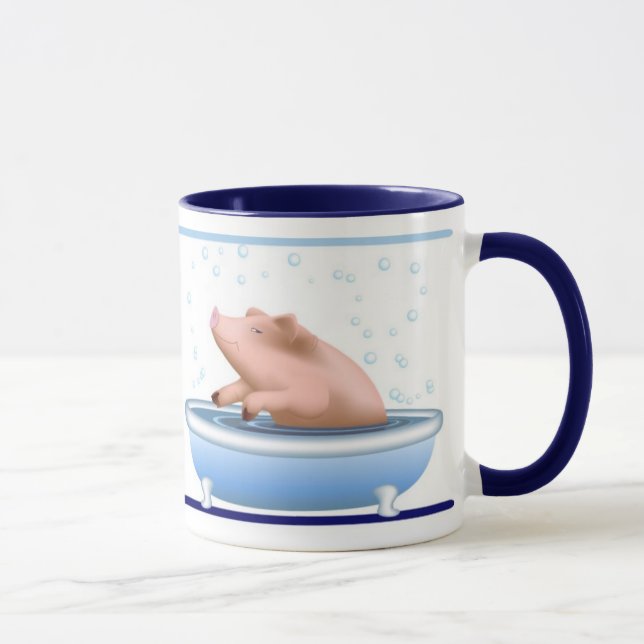 Mug Porc prenant Bath (Droite)