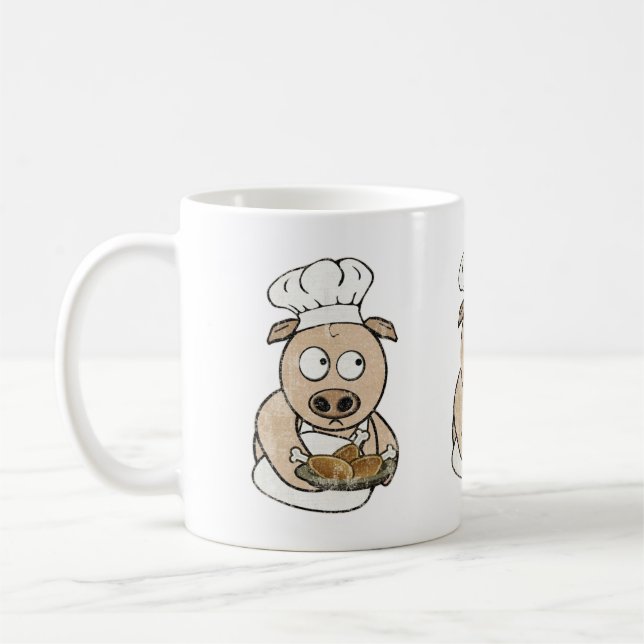 Mug Porc servant du poulet (Gauche)