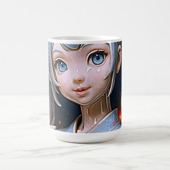 Mug Porcelaine Céleste Beauté d'Anime (Centre)