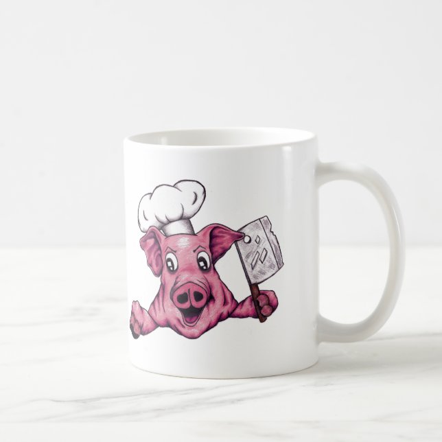 Mug Porcin l'art maniaque de chef de porc de bande (Droite)