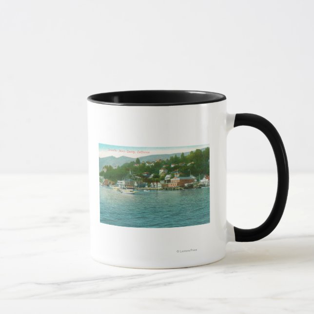 Mug Port avec yachts et bateaux à voile (Droite)